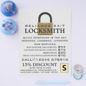 Modern Padlock, Locksmith Adverteren Flyer (Enkel)