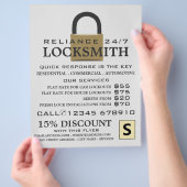 Modern Padlock, Locksmith Adverteren Flyer (Hand)
