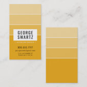 MODERN PAINT CHIP eenvoudig slim ombre geel Visitekaartje (Voorkant / Achterkant)