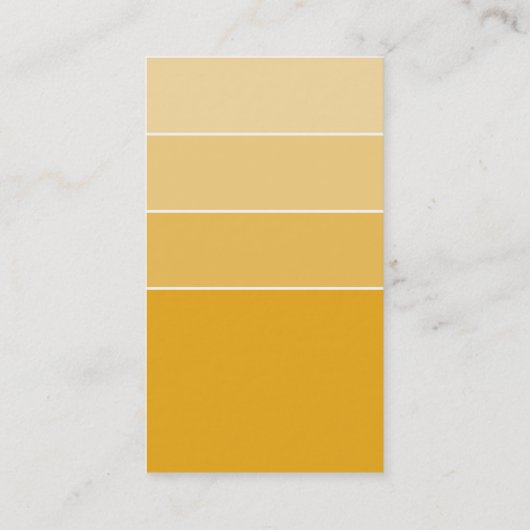 MODERN PAINT CHIP eenvoudig slim ombre geel Visitekaartje (Achterkant)