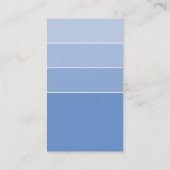 MODERN PAINT CHIP eenvoudig slim ombre medium blau Visitekaartje (Achterkant)