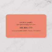 MODERN PAINT STAAL eenvoudig vet sinaasappel zwart Visitekaartje (Achterkant)