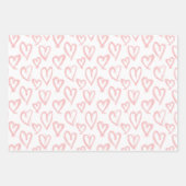 Modern Painted Heart Inpakpapier Vel (Voorkant 2)