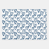 Modern Painted Heart Inpakpapier Vel (Voorkant)