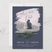 Modern Painted Photo Save the Date Wedding (Voorkant)