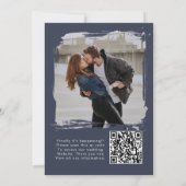 Modern Painted Photo Save the Date Wedding (Achterkant)