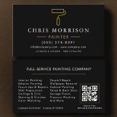 Modern Painter Black Gold QR Code Visitekaartje