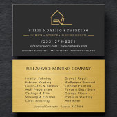 Modern Painter Contractor Metallic Gold Visitekaartje