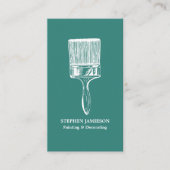 Modern Painter & Decorator Green and White Visitekaartje (Voorkant)