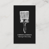 Modern Painter & Decorator Minimal Black White Visitekaartje (Voorkant)