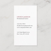 Modern Painter & Decorator Red and White Simple Visitekaartje (Achterkant)