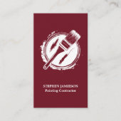 Modern Painter & Decorator Red and White Simple Visitekaartje (Voorkant)
