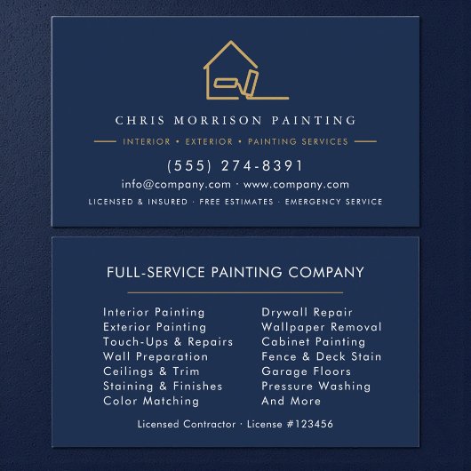 Modern Painter Painting Company Business Card Visitekaartje
