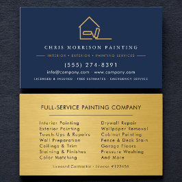 Modern Painter Painting Metallic Gold Visitekaartje