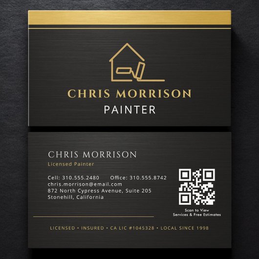 Modern Painter QR Code Visitekaartje