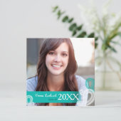 Modern Paisley Afstuderen Foto Aankondiging (Staand voorkant)