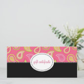 Modern Paisley Boutique Style Cadeaubonnen (Staand voorkant)