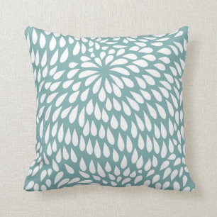 Modern Paisley Flower in Zee Glass and White Kussen