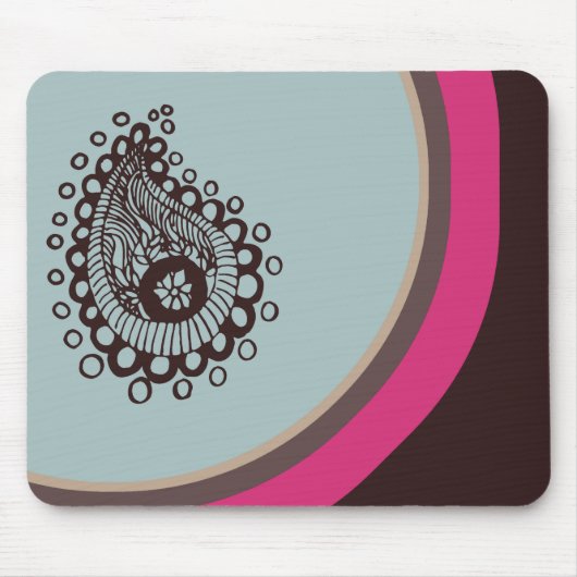 Modern Paisley Mousepad Muismat (Voorkant)