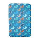 Modern Paisley Patroon, Cerulean Blue, Tan & Aqua Badmat (Voorkant Verticaal)