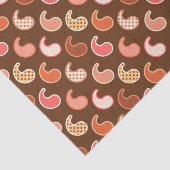Modern Paisley Patroon, Earth Tones, Cocoa Brown Tissuepapier (Detail)