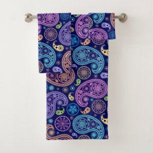 Modern Paisley Pattern Bad Handdoek
