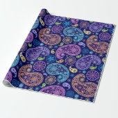Modern Paisley Pattern Cadeaupapier (Uitgerold)