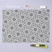 Modern Paisley Pattern Cool Black and White Floral Tissuepapier (Craft)