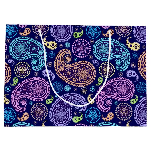 Modern Paisley Pattern Groot Cadeauzakje (Achterkant)