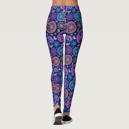 Modern Paisley Pattern Leggings (Achterkant)
