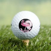 Modern Paisley Pink Flamingo Golfballen (Insitu Shirt)