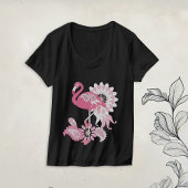Modern Paisley Pink Flamingo T-shirt