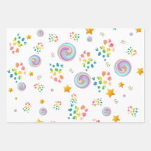 Modern pakpapier plat vel set van 3