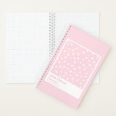 Modern Pale Pink Floral Pattern Swatch Small Notitieboek (Binnen)