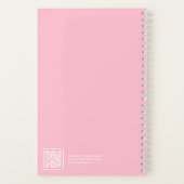 Modern Pale Pink Floral Pattern Swatch Small Notitieboek (Achterkant)