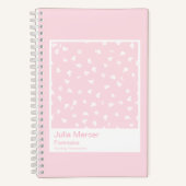 Modern Pale Pink Floral Pattern Swatch Small Notitieboek (Voorkant)