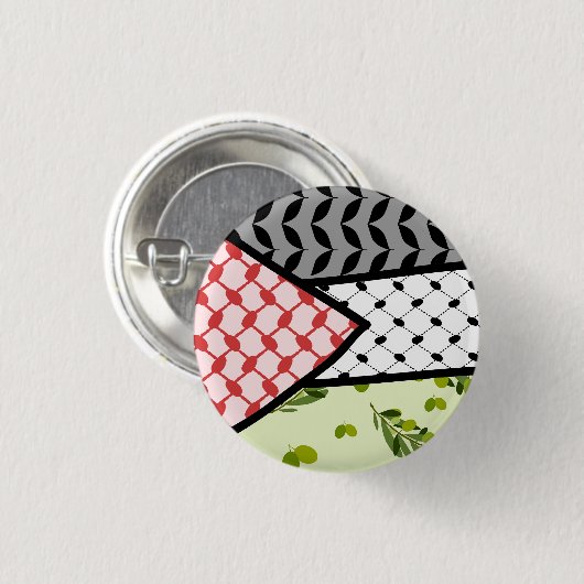 Modern Palestina Keffiyeh Falastin Ronde Button 3,2 Cm (Voorkant /achterkant)