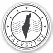 Modern Palestine Stamp Sticker (Voorkant)