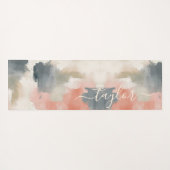 Modern Palet Kleuren Abstract Monogram Yogamat (Achterkant (horizontaal))