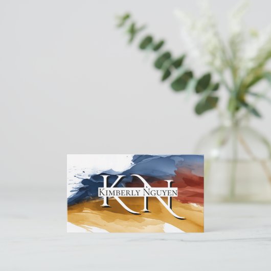 Modern Palette Visitekaartje (Staand voorkant)