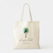 Modern Palm Bachelorette Tote Bag (Achterkant)
