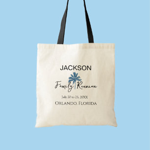 Modern Palm Beach Vacation Family Reunion Tote Bag