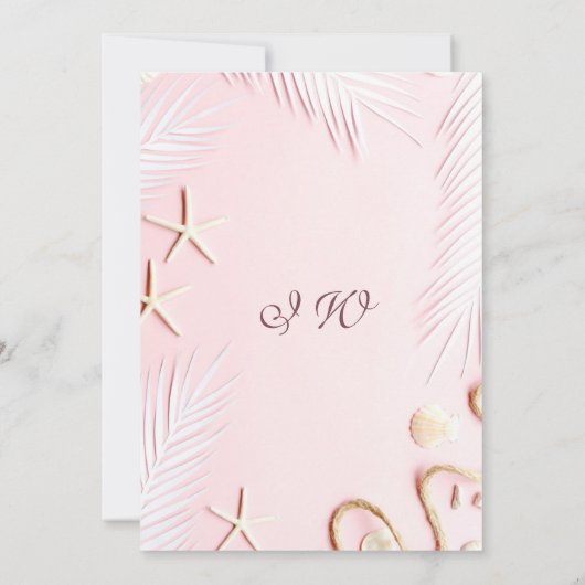 Modern Palm Beach Zeester Vrijgezellenfeest Kaart (Achterkant)