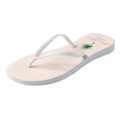 Modern Palm Boom Bride Tribe Blush Bachelorette Teenslippers (Schuin)