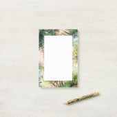 Modern palm laat tropisch abstract design post-it® notes (Op bureau)