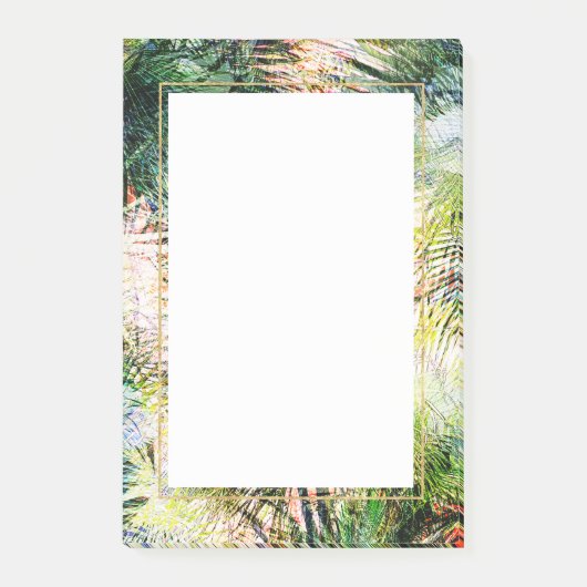 Modern palm laat tropisch abstract design post-it® notes (Voorkant)