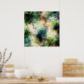 Modern palm laat tropisch abstract design poster (Keuken)