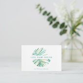MODERN PALM LEAF LOGO botanische levensvormen groe Visitekaartje (Staand voorkant)