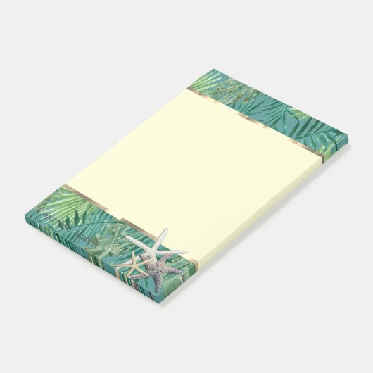 Modern Palm Leaf, Starfish Post-it® Notes (Schuin)