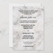 Modern Palm Leaves Gewoon gehuwd koninklijk feest Kaart (Achterkant)